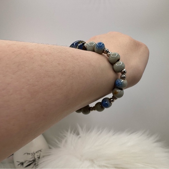 Blue Star Stone Beaded Bracelet - Picture 6 of 7